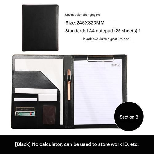 Dossiers A4, dossiers pour réunions d'affaires, dossiers pour bloc-notes, classeurs