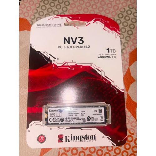 Kingston Disque dur SSD NV3 M.2 M-Key NVMe PCIe 4.0 SSD Interne 1To M.2 2280-SNV3S/1000G - image 2